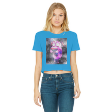 Load image into Gallery viewer, Trippy Dawg Classic Women's Cropped Raw Edge T-Shirt