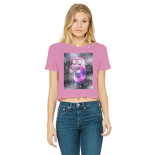 Load image into Gallery viewer, Trippy Dawg Classic Women's Cropped Raw Edge T-Shirt