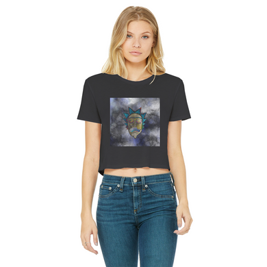Wrekked - Rick and Morty Inspired Collection Classic Women's Cropped Raw Edge T-Shirt
