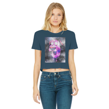 Load image into Gallery viewer, Trippy Dawg Classic Women's Cropped Raw Edge T-Shirt