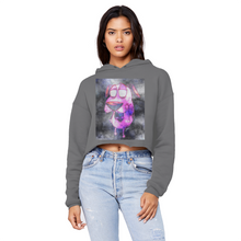 Load image into Gallery viewer, Trippy Dawg Unisex Cropped Raw Edge Boyfriend Hoodie