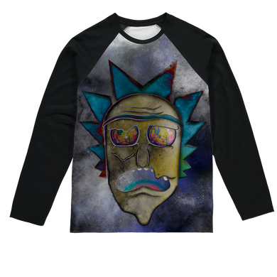 Wrekked - Rick and Morty Inspired Collection Sublimation Baseball Long Sleeve T-Shirt