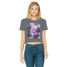 Load image into Gallery viewer, Trippy Dawg Classic Women's Cropped Raw Edge T-Shirt