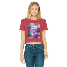 Load image into Gallery viewer, Trippy Dawg Classic Women's Cropped Raw Edge T-Shirt