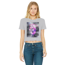Load image into Gallery viewer, Trippy Dawg Classic Women's Cropped Raw Edge T-Shirt