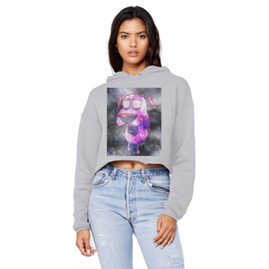 Trippy Dawg Unisex Cropped Raw Edge Boyfriend Hoodie