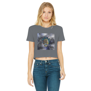 Wrekked - Rick and Morty Inspired Collection Classic Women's Cropped Raw Edge T-Shirt