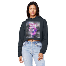 Load image into Gallery viewer, Trippy Dawg Unisex Cropped Raw Edge Boyfriend Hoodie