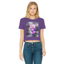 Load image into Gallery viewer, Trippy Dawg Classic Women&#39;s Cropped Raw Edge T-Shirt