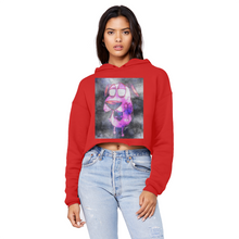 Load image into Gallery viewer, Trippy Dawg Unisex Cropped Raw Edge Boyfriend Hoodie