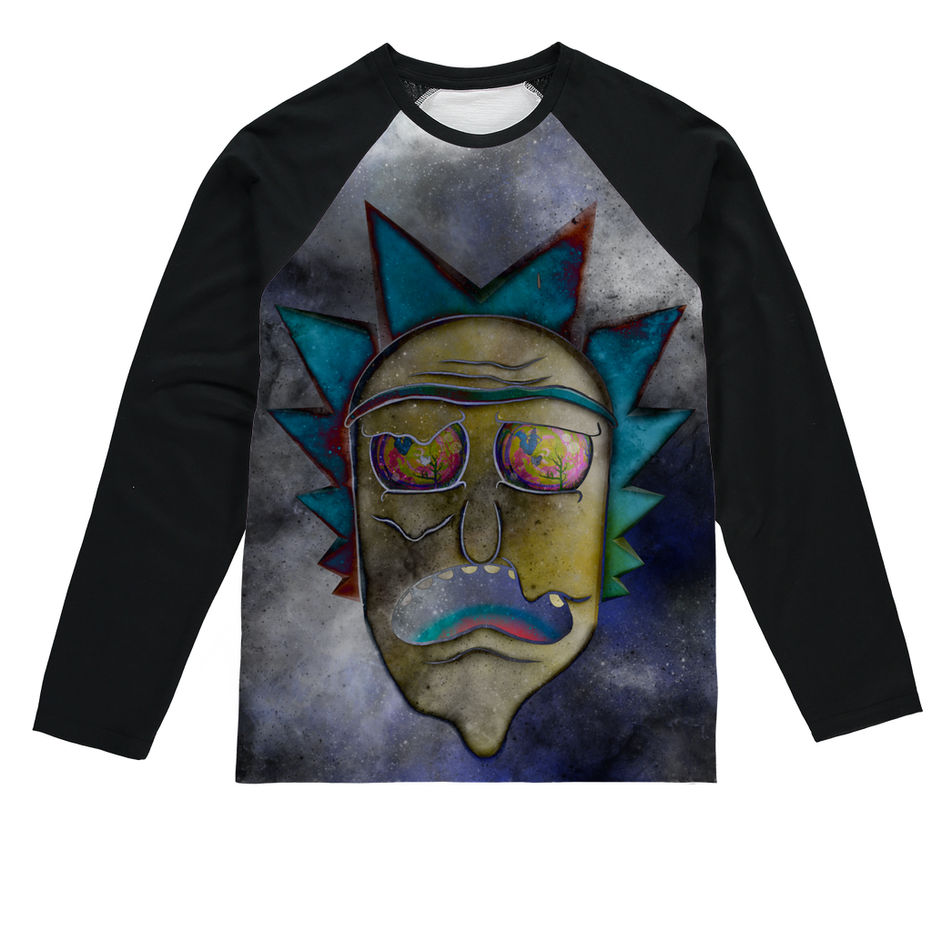 Wrekked - Rick and Morty Inspired Collection Sublimation Baseball Long Sleeve T-Shirt