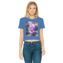 Load image into Gallery viewer, Trippy Dawg Classic Women&#39;s Cropped Raw Edge T-Shirt