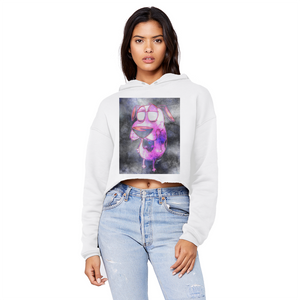 Trippy Dawg Unisex Cropped Raw Edge Boyfriend Hoodie