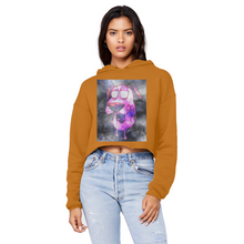 Load image into Gallery viewer, Trippy Dawg Unisex Cropped Raw Edge Boyfriend Hoodie