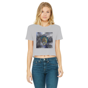 Wrekked - Rick and Morty Inspired Collection Classic Women's Cropped Raw Edge T-Shirt